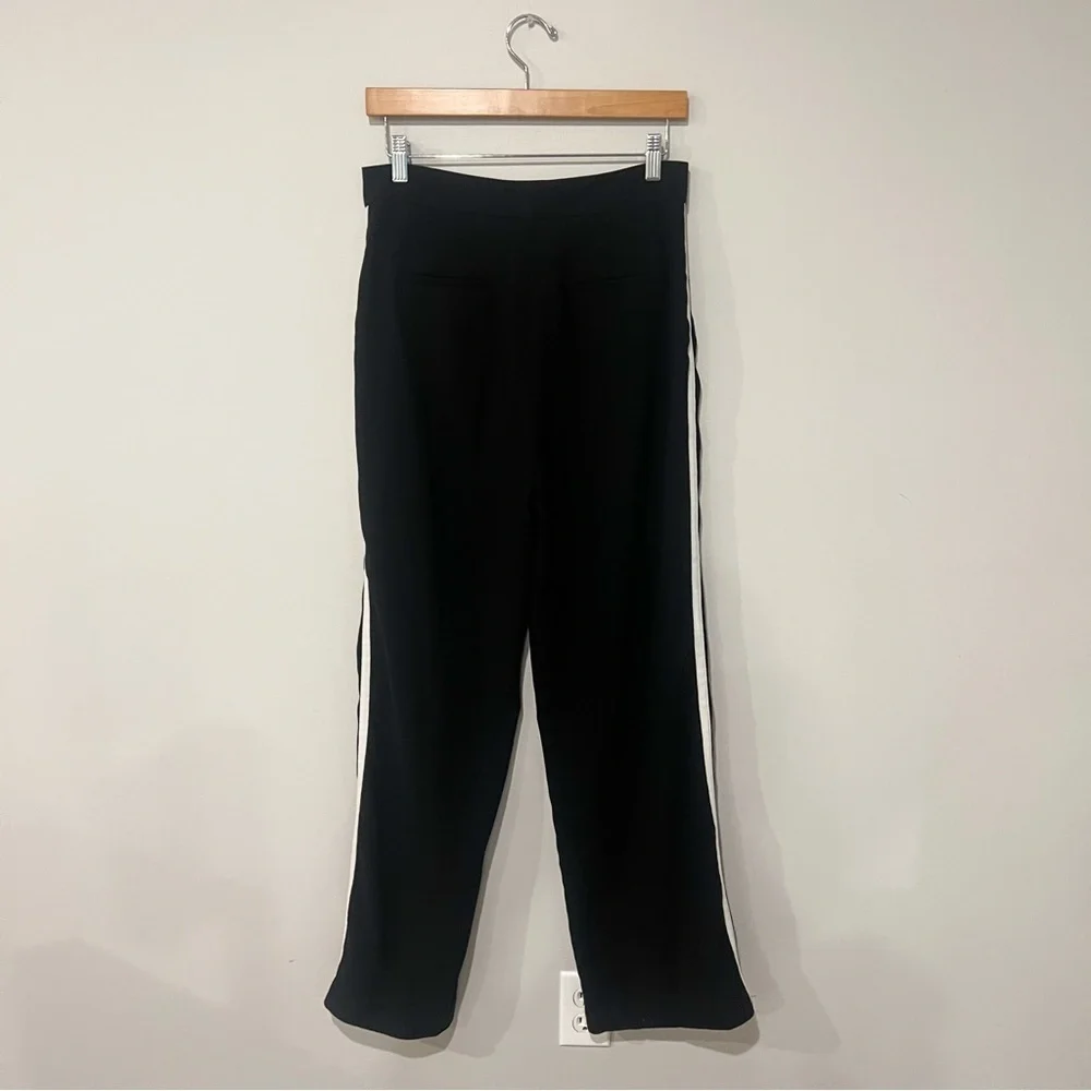 Jason Wu Black Wide Leg Side Stripe Trousers